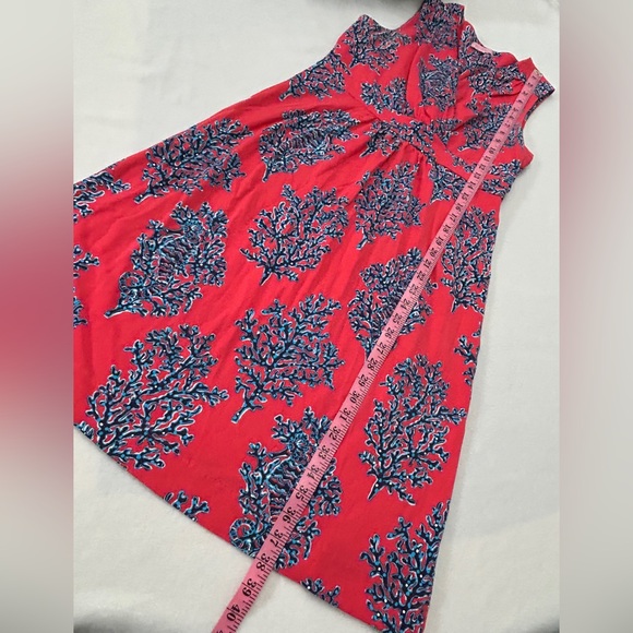 Lilly Pulitzer Jia Seashell Coral Print Stretch Jersey Dress Size M - Picture 9 of 11